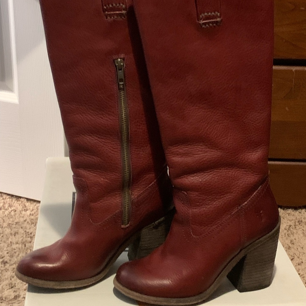 FRYE Alexis Inside Zip #76300 Burnt Red Size 6m